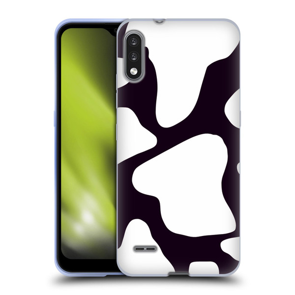 Grace Illustration Cow Prints Black And White Soft Gel Case for LG K22