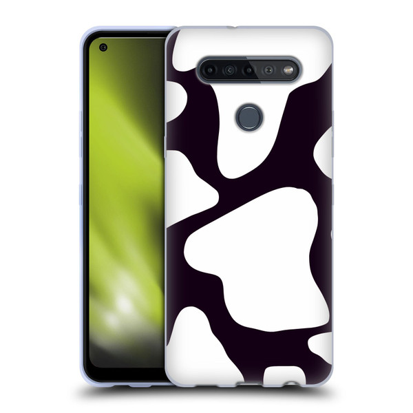 Grace Illustration Cow Prints Black And White Soft Gel Case for LG K51S