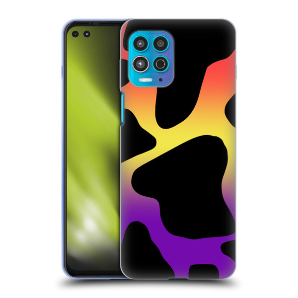 Grace Illustration Cow Prints Sunset Soft Gel Case for Motorola Moto G100