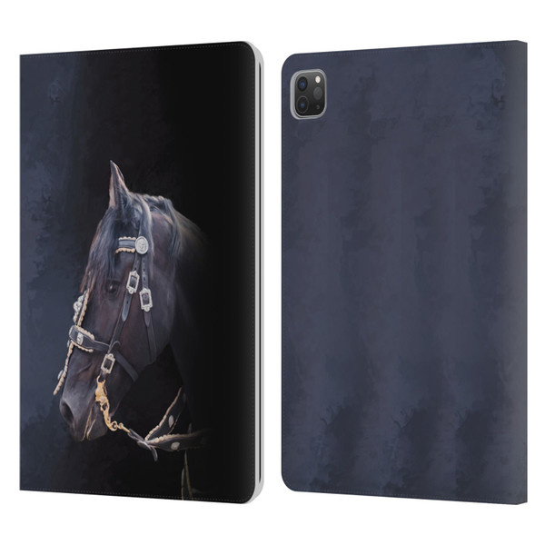 Simone Gatterwe Pegasus And Unicorns Friesian Horse Leather Book Wallet Case Cover For Apple iPad Pro 11 2020 / 2021 / 2022