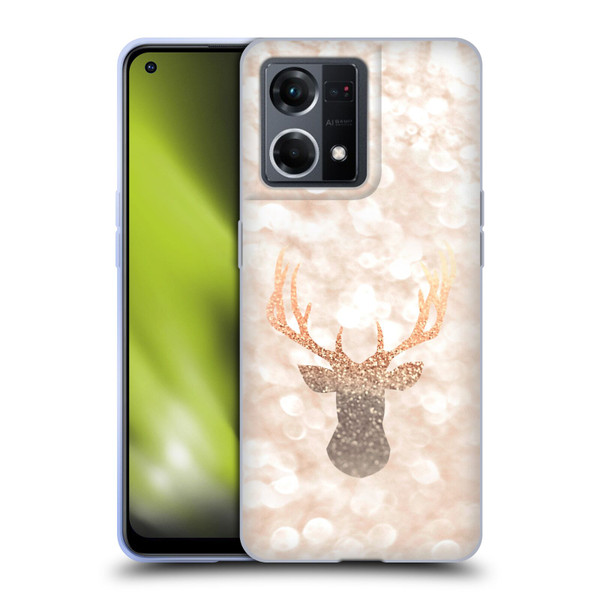 Monika Strigel Champagne Gold Deer Soft Gel Case for OPPO Reno8 4G