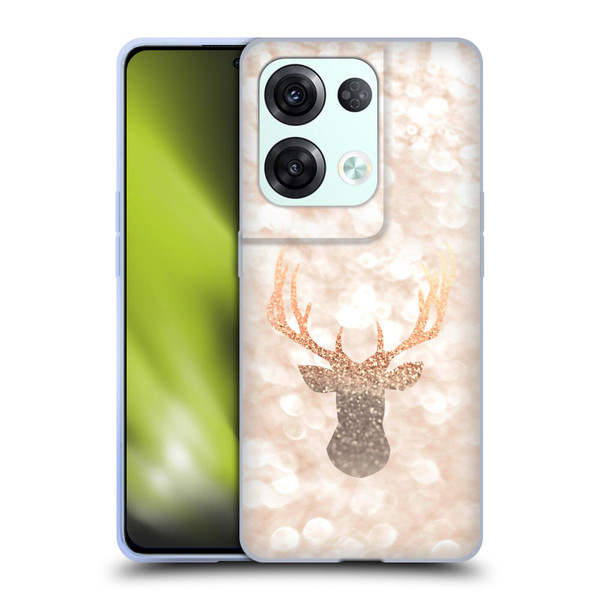 Monika Strigel Champagne Gold Deer Soft Gel Case for OPPO Reno8 Pro