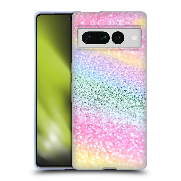 Monika Strigel Glitter Collection Unircorn Rainbow Soft Gel Case for Google Pixel 7 Pro