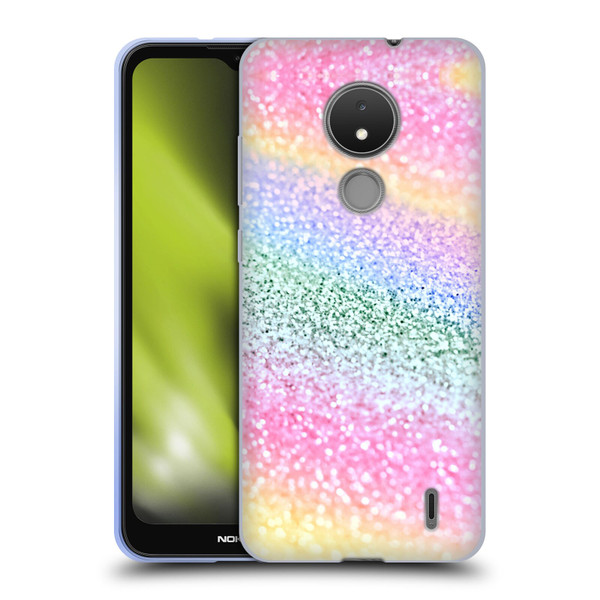 Monika Strigel Glitter Collection Unircorn Rainbow Soft Gel Case for Nokia C21