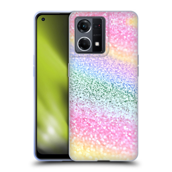 Monika Strigel Glitter Collection Unircorn Rainbow Soft Gel Case for OPPO Reno8 4G