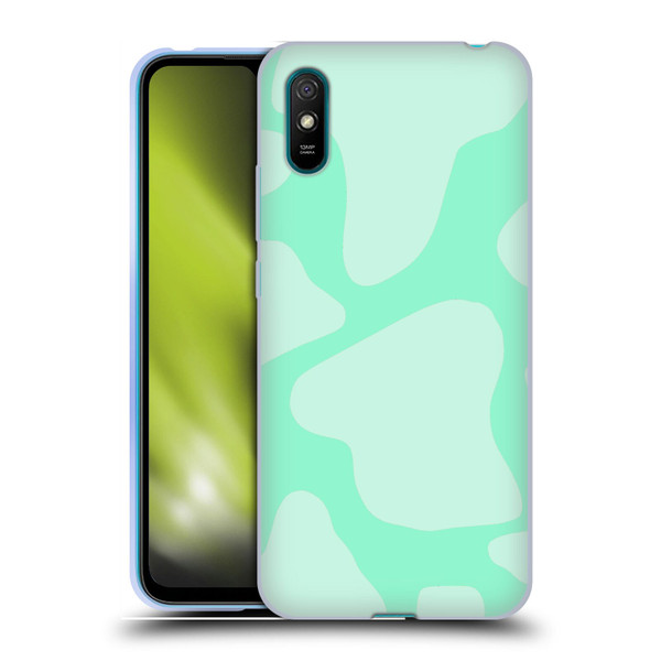 Grace Illustration Cow Prints Mint Green Soft Gel Case for Xiaomi Redmi 9A / Redmi 9AT