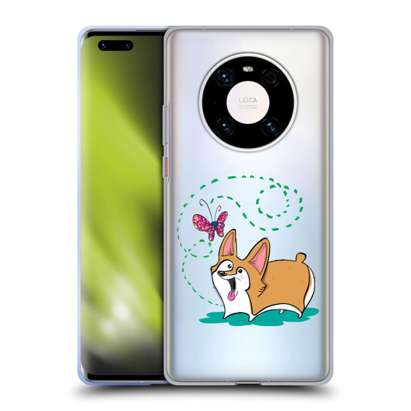 Grace Illustration Dogs Corgi Soft Gel Case for Huawei Mate 40 Pro 5G