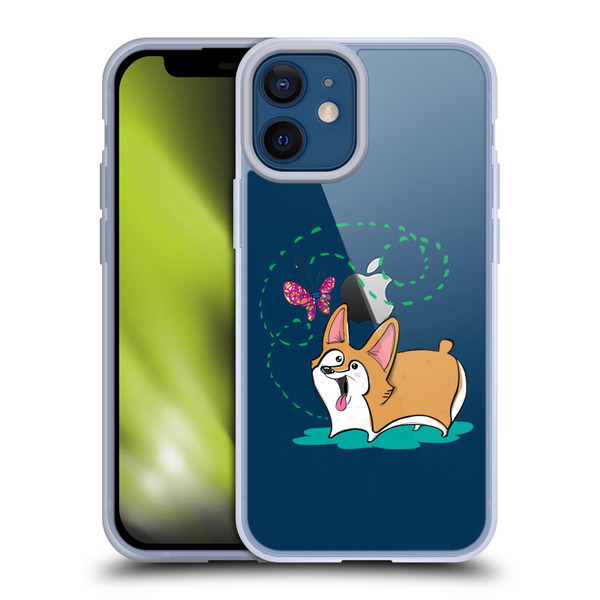 Grace Illustration Dogs Corgi Soft Gel Case for Apple iPhone 12 Mini