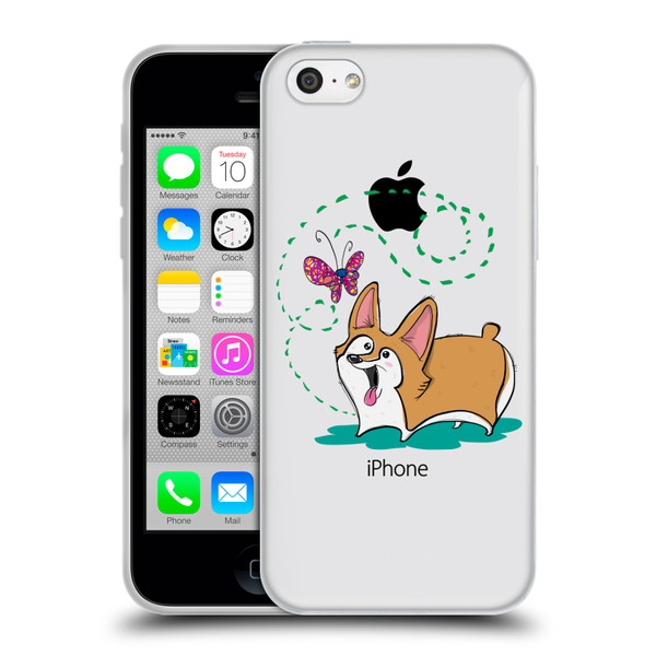Grace Illustration Dogs Corgi Soft Gel Case for Apple iPhone 5c