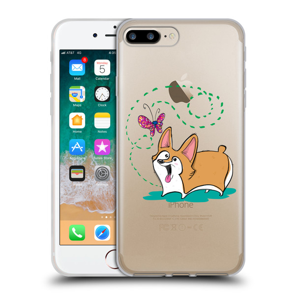 Grace Illustration Dogs Corgi Soft Gel Case for Apple iPhone 7 Plus / iPhone 8 Plus
