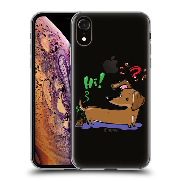 Grace Illustration Dogs Dachshund Soft Gel Case for Apple iPhone XR