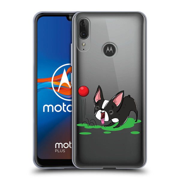Grace Illustration Dogs Boston Terrier Soft Gel Case for Motorola Moto E6 Plus