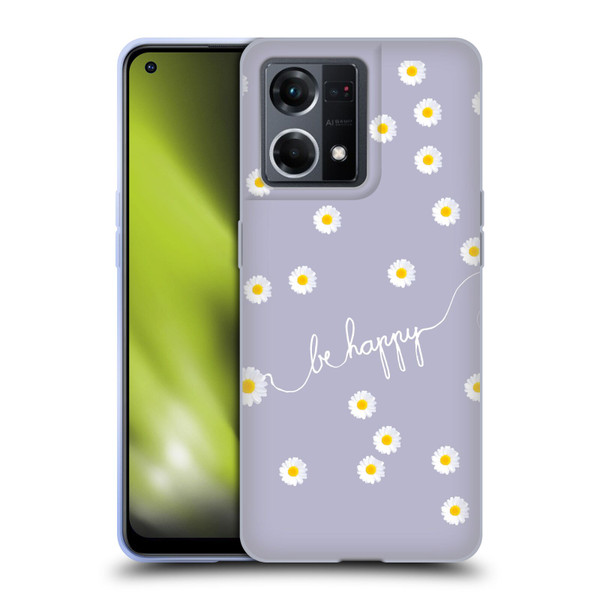 Monika Strigel Happy Daisy Lavender Soft Gel Case for OPPO Reno8 4G