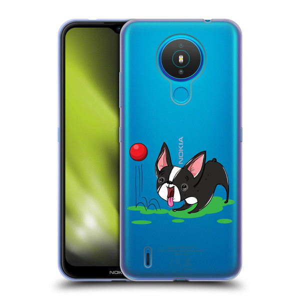 Grace Illustration Dogs Boston Terrier Soft Gel Case for Nokia 1.4
