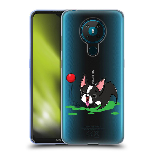 Grace Illustration Dogs Boston Terrier Soft Gel Case for Nokia 5.3