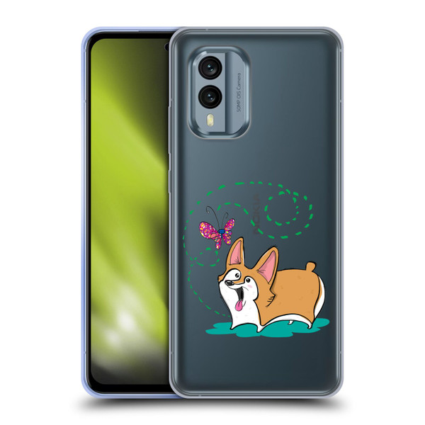 Grace Illustration Dogs Corgi Soft Gel Case for Nokia X30