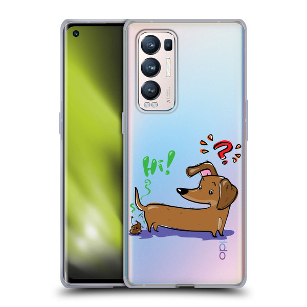 Grace Illustration Dogs Dachshund Soft Gel Case for OPPO Find X3 Neo / Reno5 Pro+ 5G