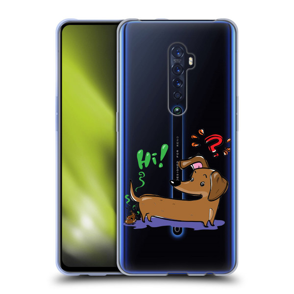 Grace Illustration Dogs Dachshund Soft Gel Case for OPPO Reno 2