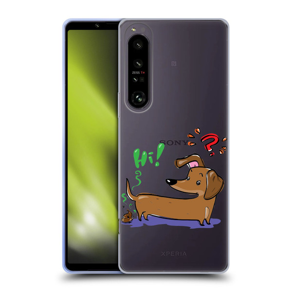 Grace Illustration Dogs Dachshund Soft Gel Case for Sony Xperia 1 IV