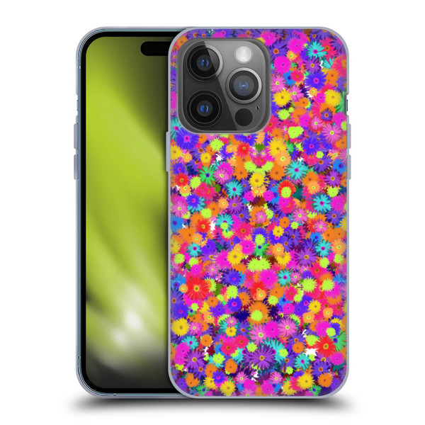 Grace Illustration Lovely Floral Daisies Soft Gel Case for Apple iPhone 14 Pro