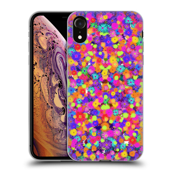 Grace Illustration Lovely Floral Daisies Soft Gel Case for Apple iPhone XR