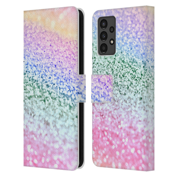 Monika Strigel Glitter Collection Unircorn Rainbow Leather Book Wallet Case Cover For Samsung Galaxy A13 (2022)