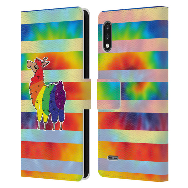 Grace Illustration Llama Pride Leather Book Wallet Case Cover For LG K22