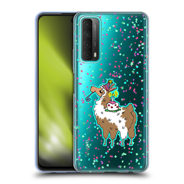 Grace Illustration Llama Birthday Soft Gel Case for Huawei P Smart (2021)