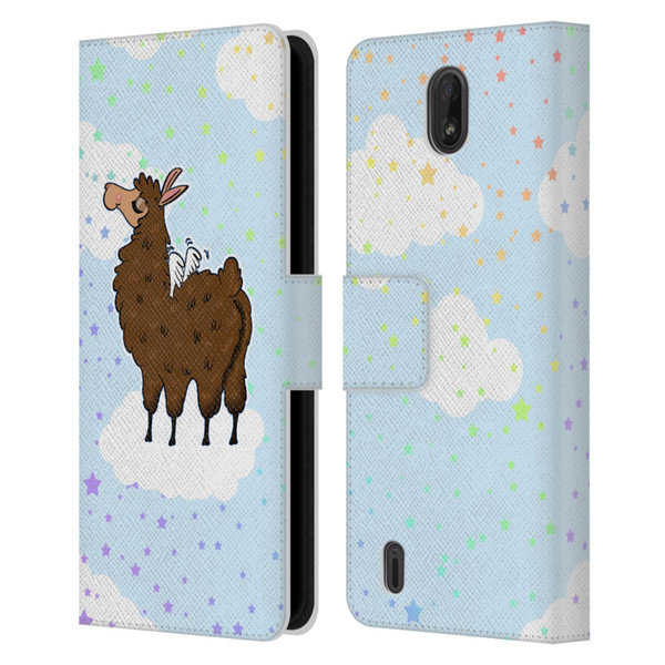 Grace Illustration Llama Pegasus Leather Book Wallet Case Cover For Nokia C01 Plus/C1 2nd Edition