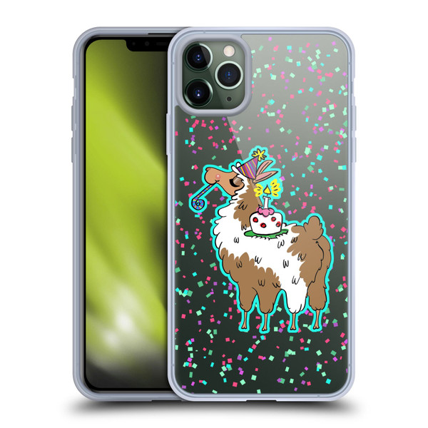 Grace Illustration Llama Birthday Soft Gel Case for Apple iPhone 11 Pro Max