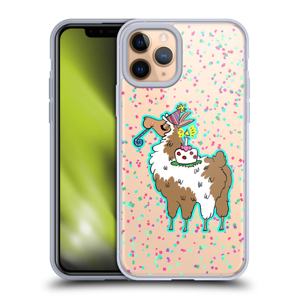 Grace Illustration Llama Birthday Soft Gel Case for Apple iPhone 11 Pro