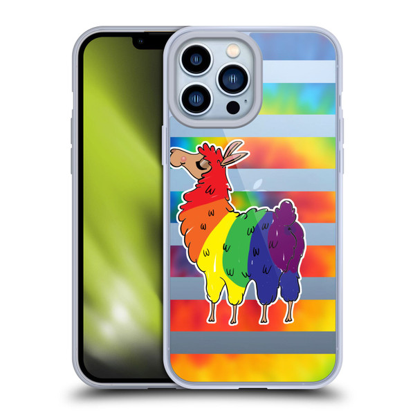 Grace Illustration Llama Pride Soft Gel Case for Apple iPhone 13 Pro Max & MagSafe