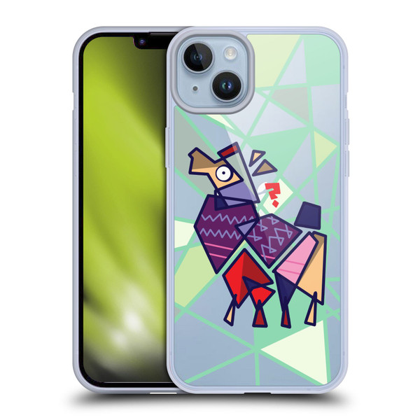 Grace Illustration Llama Cubist Soft Gel Case for Apple iPhone 14 Plus & MagSafe