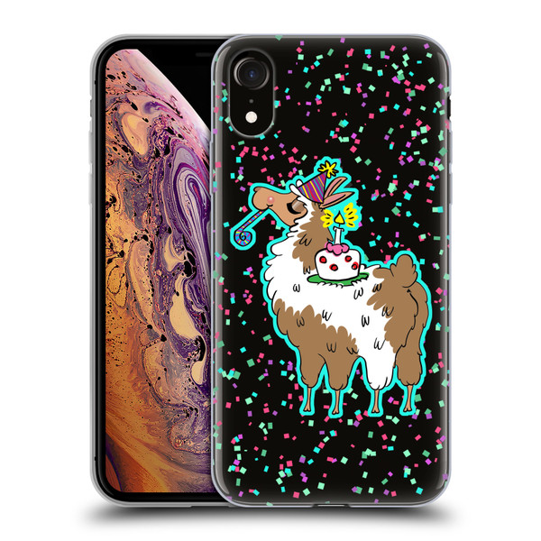 Grace Illustration Llama Birthday Soft Gel Case for Apple iPhone XR