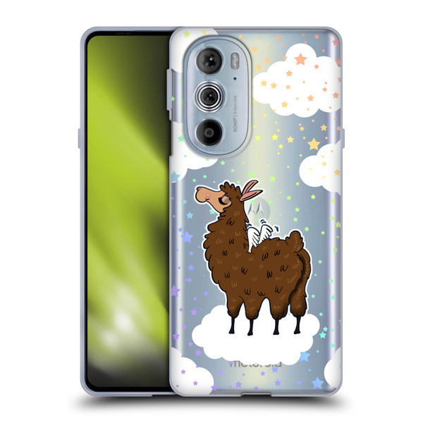 Grace Illustration Llama Pegasus Soft Gel Case for Motorola Edge X30