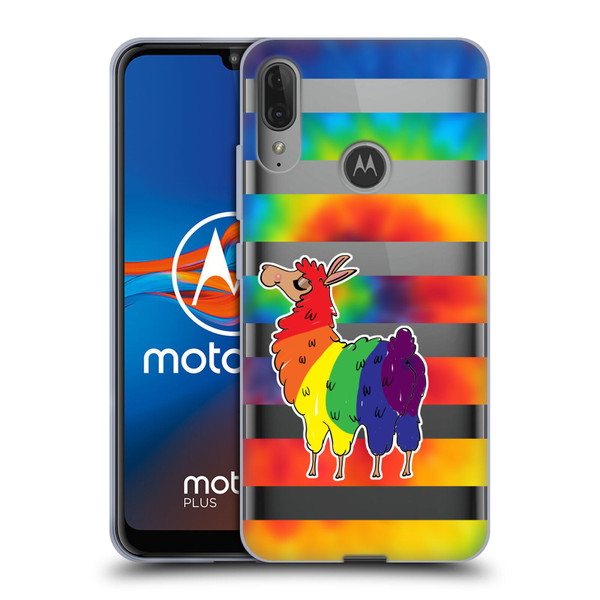 Grace Illustration Llama Pride Soft Gel Case for Motorola Moto E6 Plus