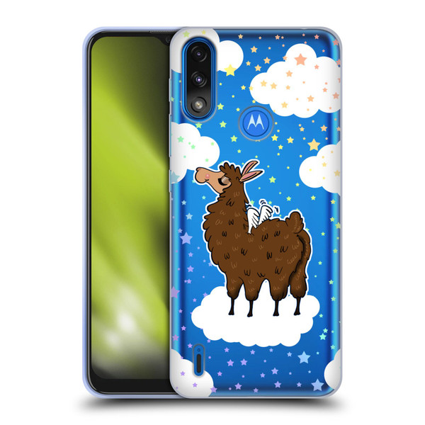 Grace Illustration Llama Pegasus Soft Gel Case for Motorola Moto E7 Power / Moto E7i Power