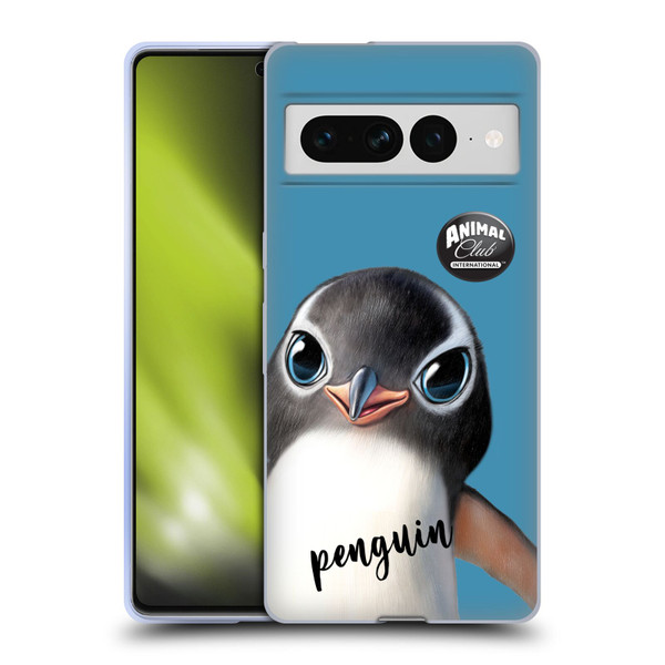 Animal Club International Faces Penguin Soft Gel Case for Google Pixel 7 Pro