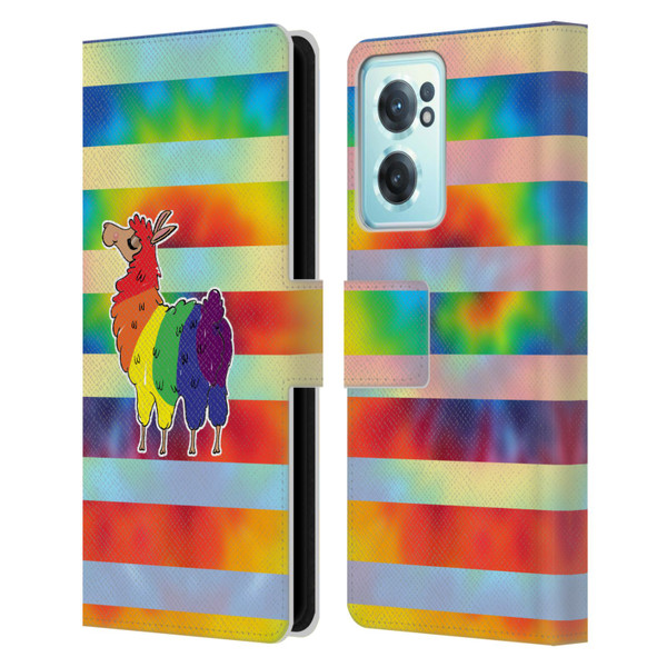Grace Illustration Llama Pride Leather Book Wallet Case Cover For OnePlus Nord CE 2 5G