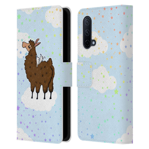 Grace Illustration Llama Pegasus Leather Book Wallet Case Cover For OnePlus Nord CE 5G