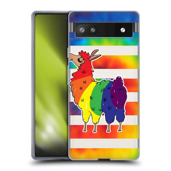 Grace Illustration Llama Pride Soft Gel Case for Google Pixel 6a