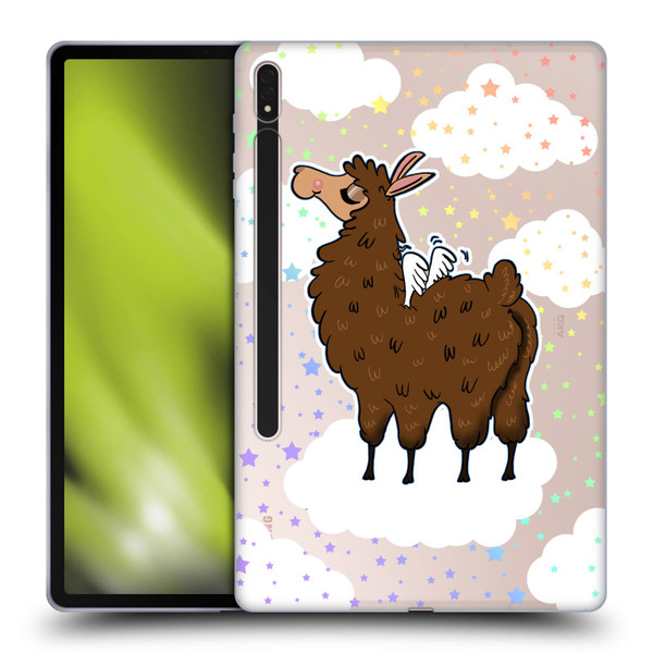 Grace Illustration Llama Pegasus Soft Gel Case for Samsung Galaxy Tab S8 Plus