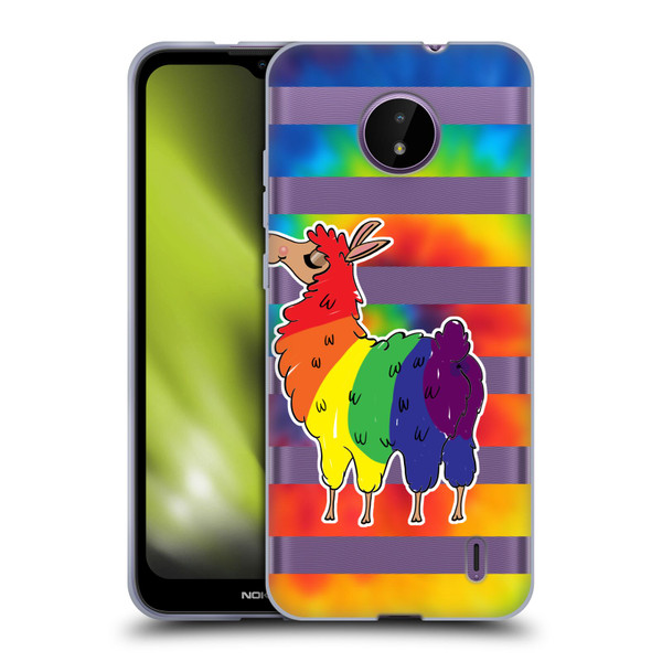 Grace Illustration Llama Pride Soft Gel Case for Nokia C10 / C20