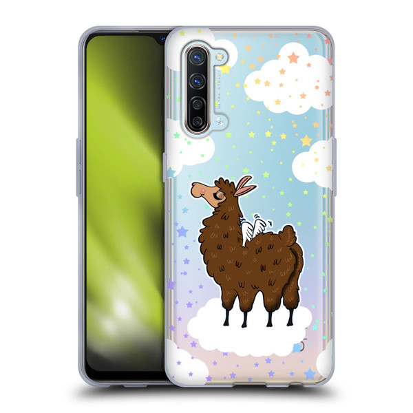Grace Illustration Llama Pegasus Soft Gel Case for OPPO Find X2 Lite 5G