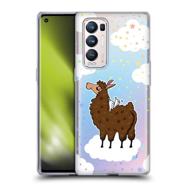 Grace Illustration Llama Pegasus Soft Gel Case for OPPO Find X3 Neo / Reno5 Pro+ 5G