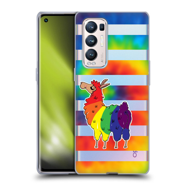 Grace Illustration Llama Pride Soft Gel Case for OPPO Find X3 Neo / Reno5 Pro+ 5G