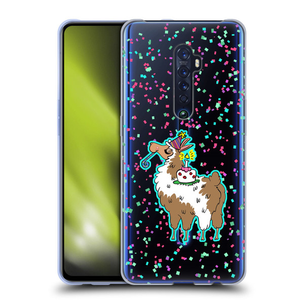 Grace Illustration Llama Birthday Soft Gel Case for OPPO Reno 2