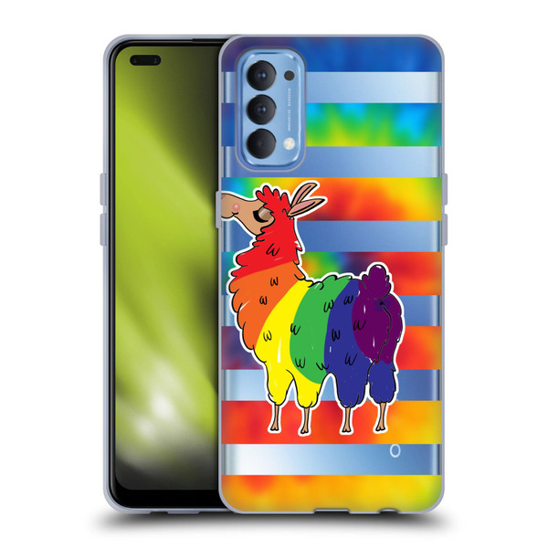Grace Illustration Llama Pride Soft Gel Case for OPPO Reno 4 5G