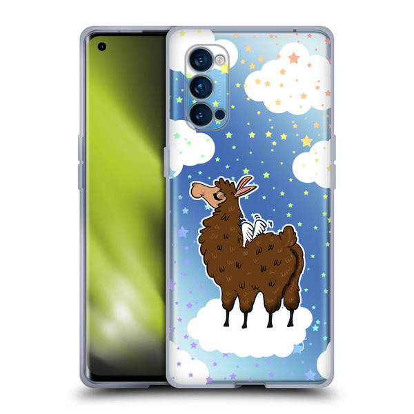 Grace Illustration Llama Pegasus Soft Gel Case for OPPO Reno 4 Pro 5G