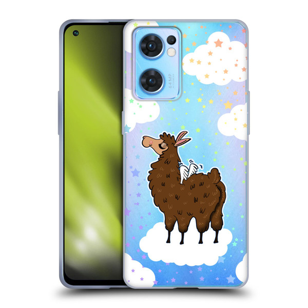 Grace Illustration Llama Pegasus Soft Gel Case for OPPO Reno7 5G / Find X5 Lite